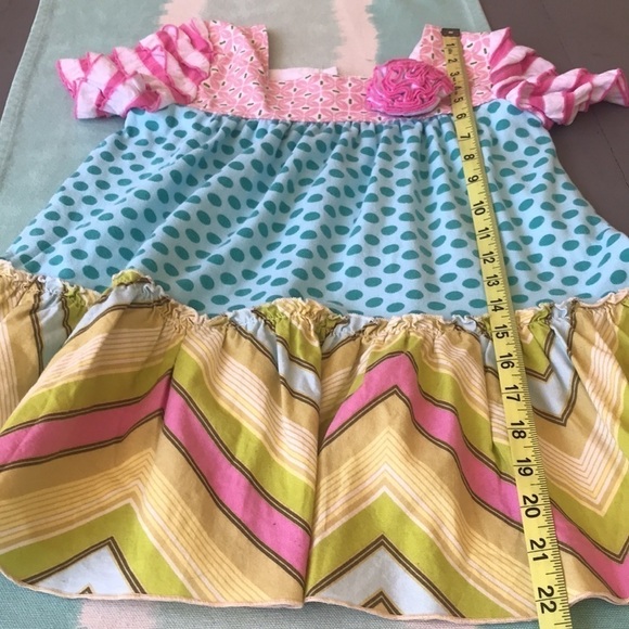 Cici & Ryann Girls Patchwork Print Tiered Cotton Dress 6X - Picture 9 of 9